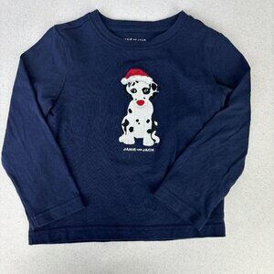 Janie + Jack Embroidered Dalmation Christmas Tee 2T